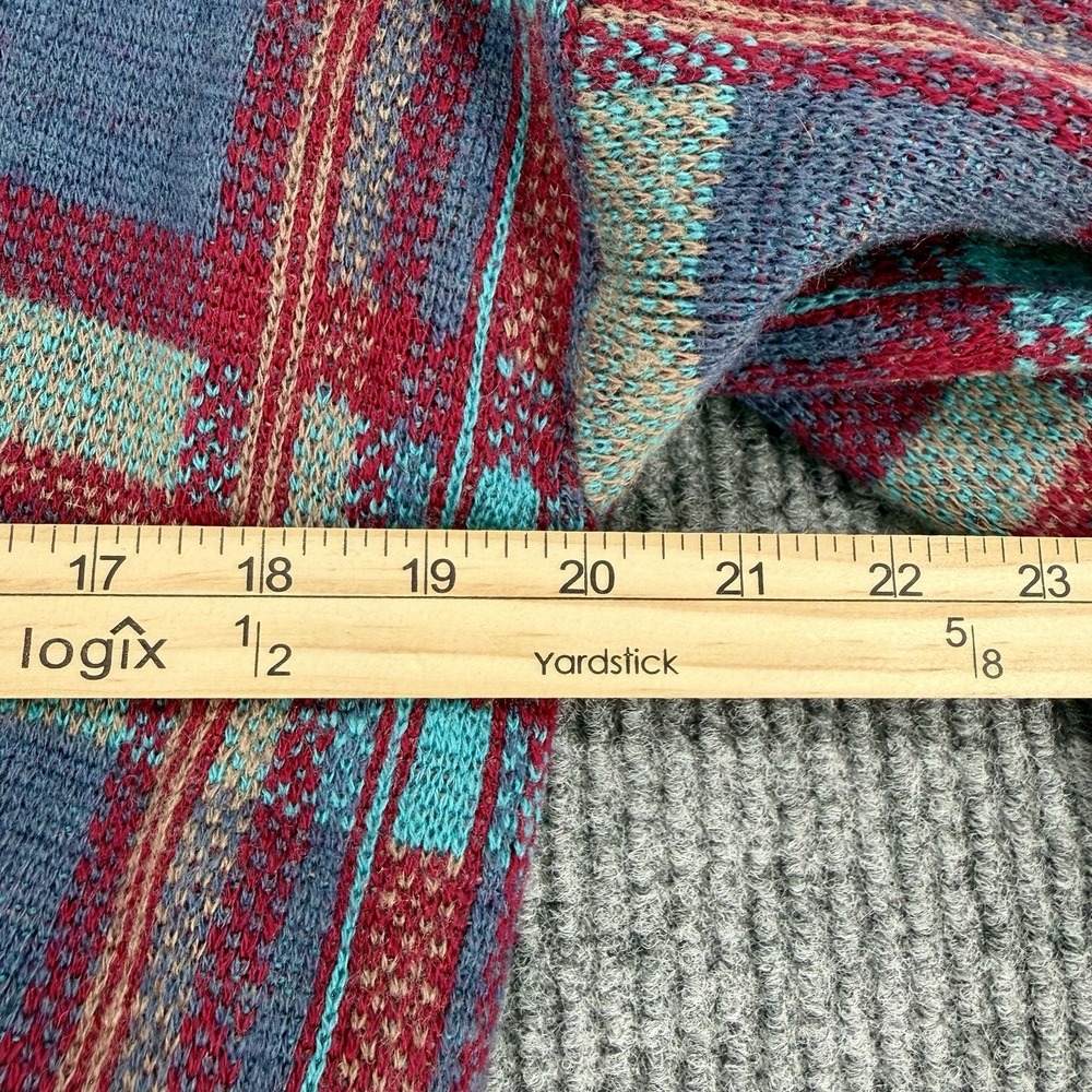 Pendleton Vintage 70s Wool Cardigan Plaid Cropped USA Women's S / M - Picture 8 of 9
